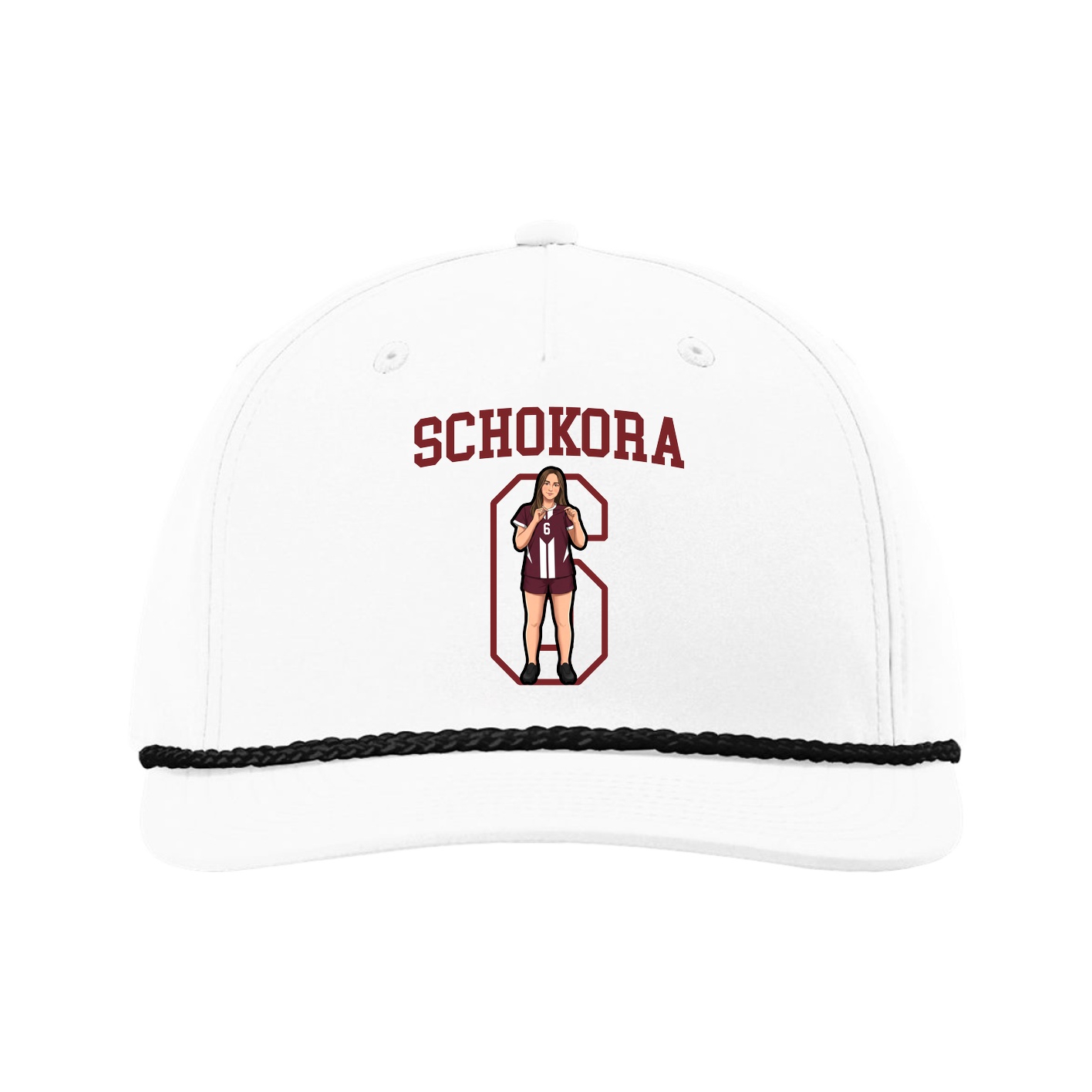 Five-Panel Classic Rope Cap — Shirsey in White