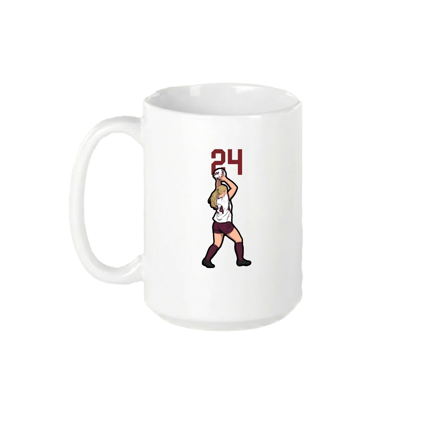 15oz Coffee Mug — Number Top in White