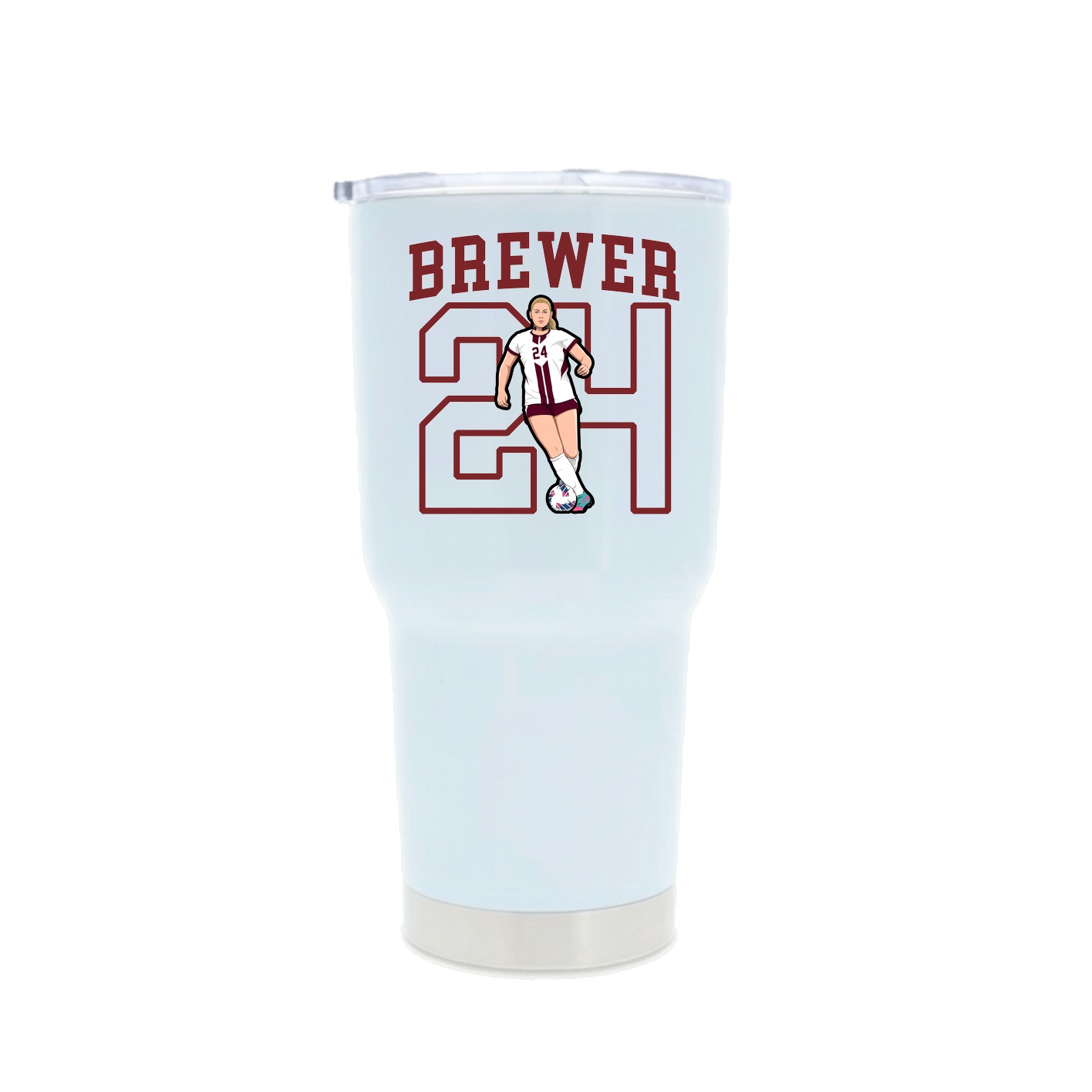 30oz Stainless Steel Tumbler — Shirsey in White