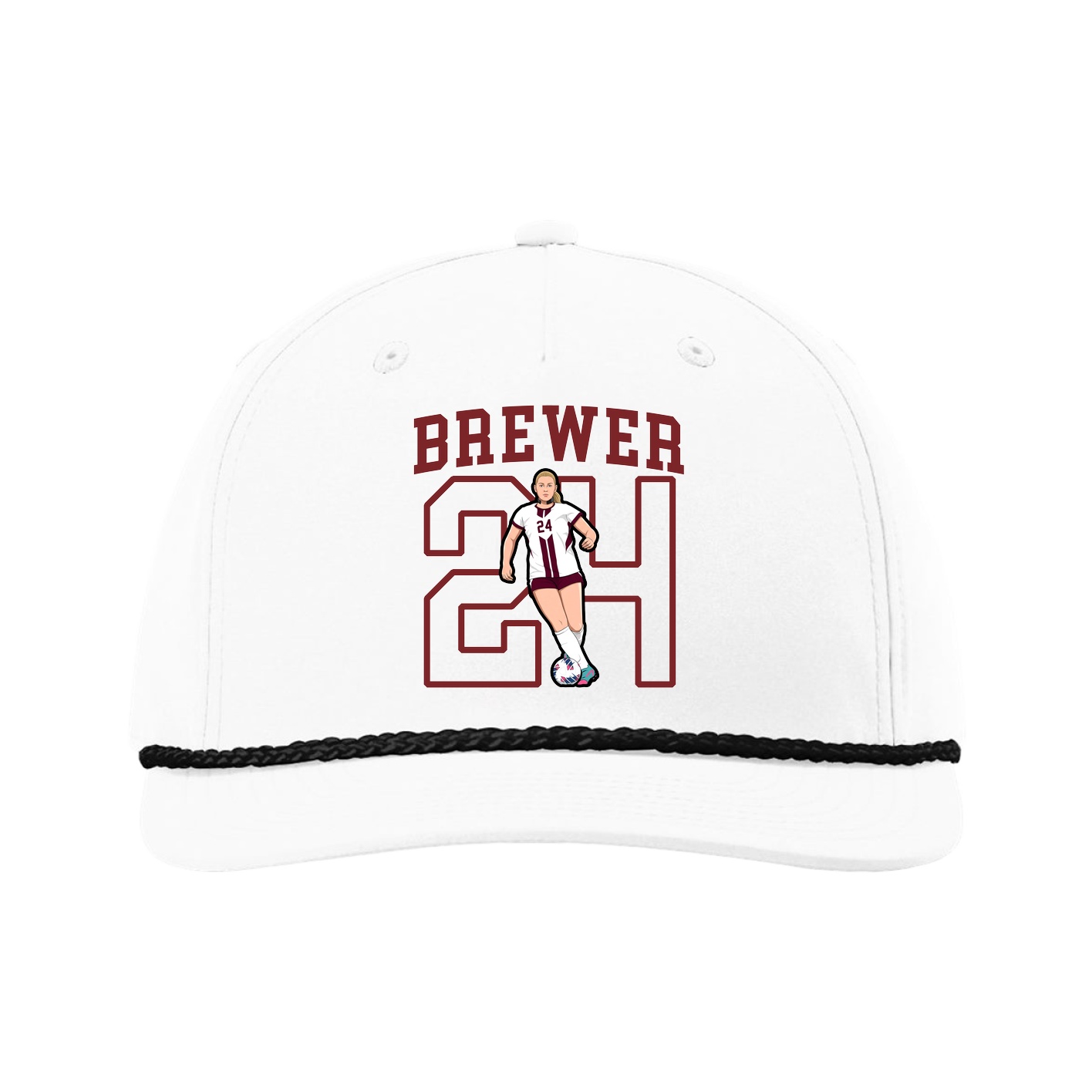 Five-Panel Classic Rope Cap — Shirsey in White