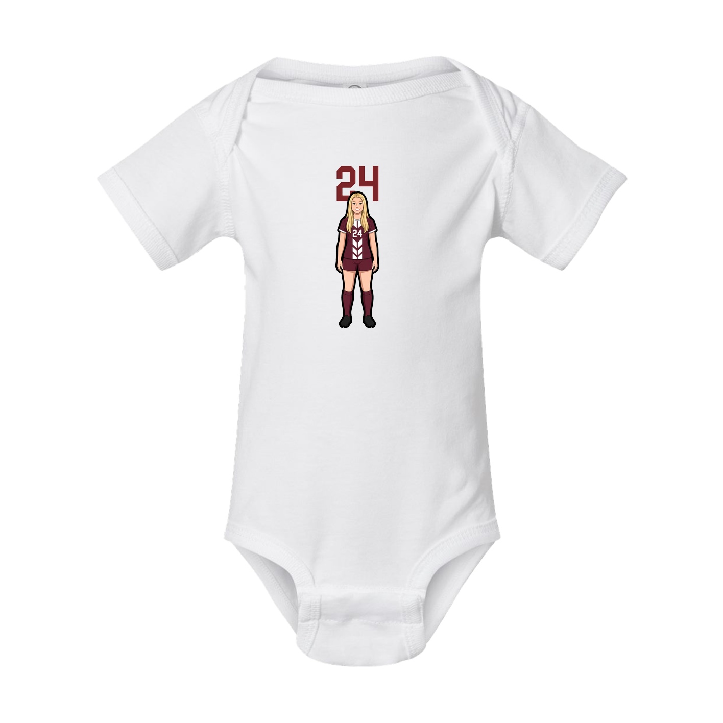 Baby Onesie — Number Top in White