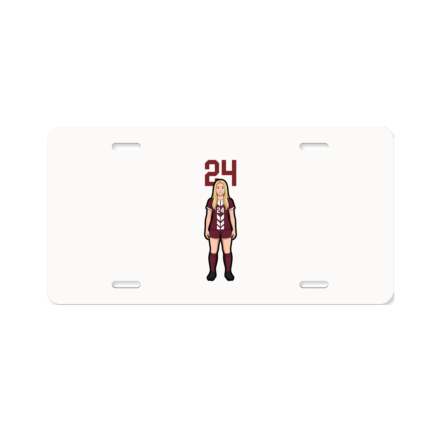License Plate — Number Top in Classic