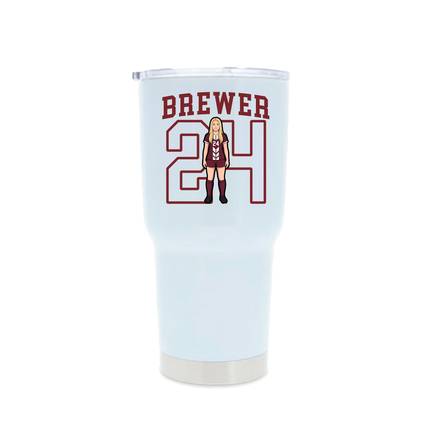 30oz Stainless Steel Tumbler — Shirsey in White
