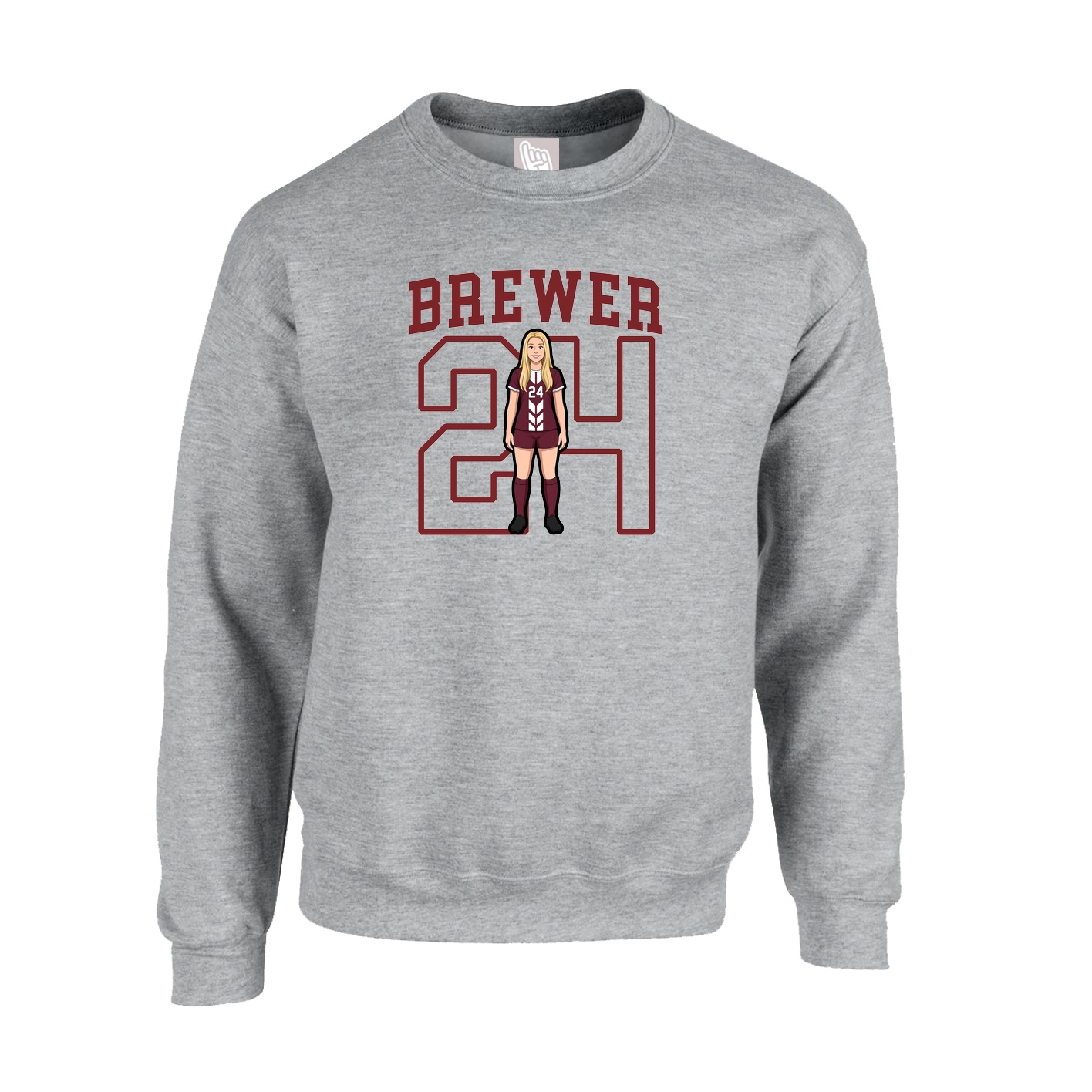 Fleece Crew — Shirsey in Grey