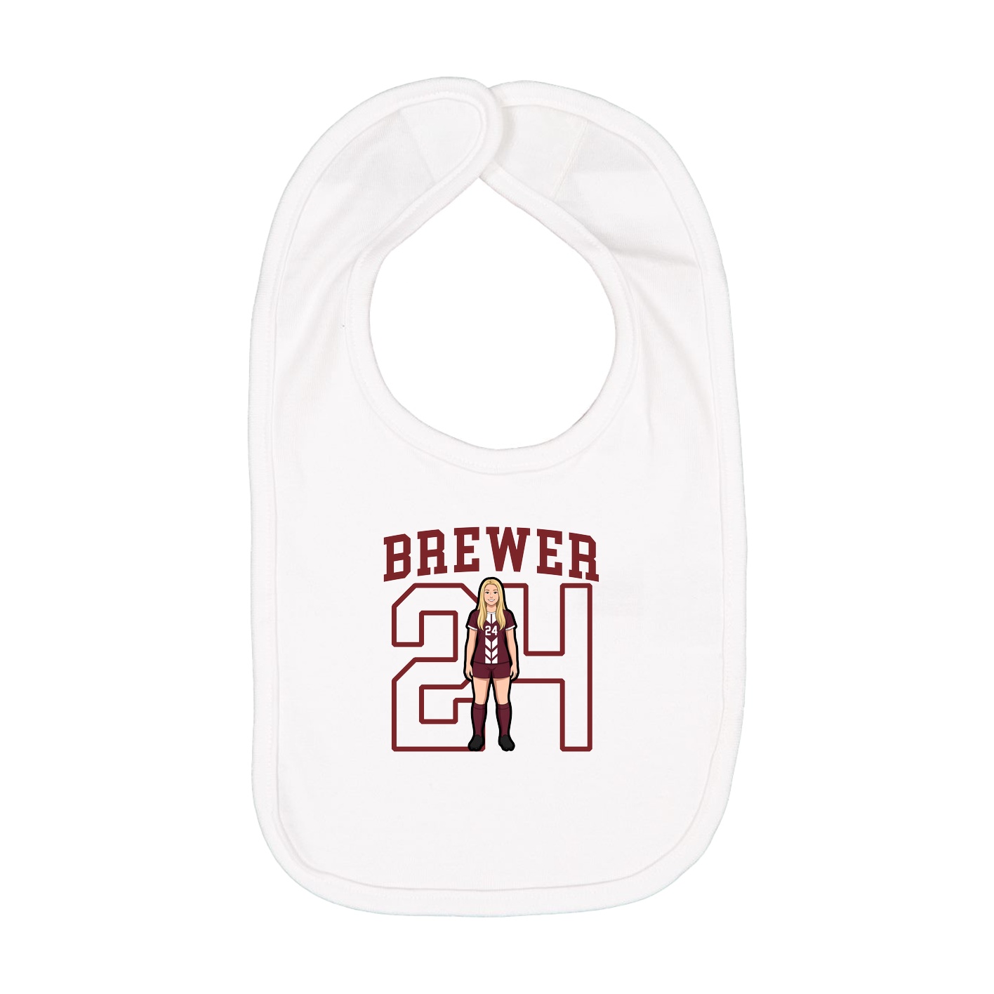 Infant Bib — Shirsey in White
