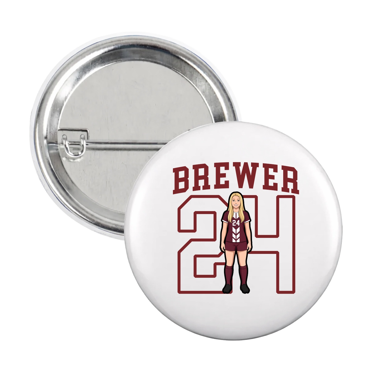 Game Day Button — Shirsey in White