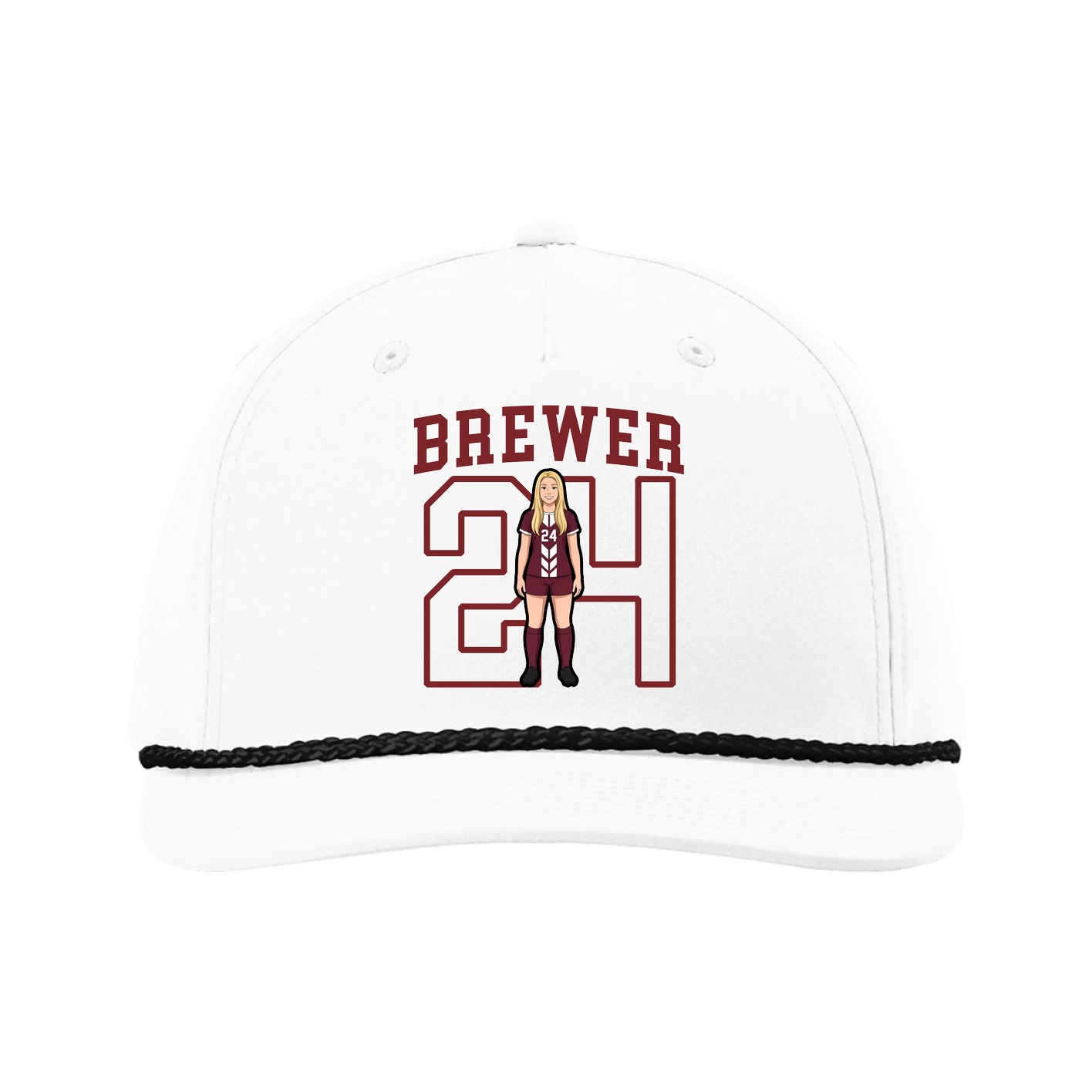 Five-Panel Classic Rope Cap — Shirsey in White