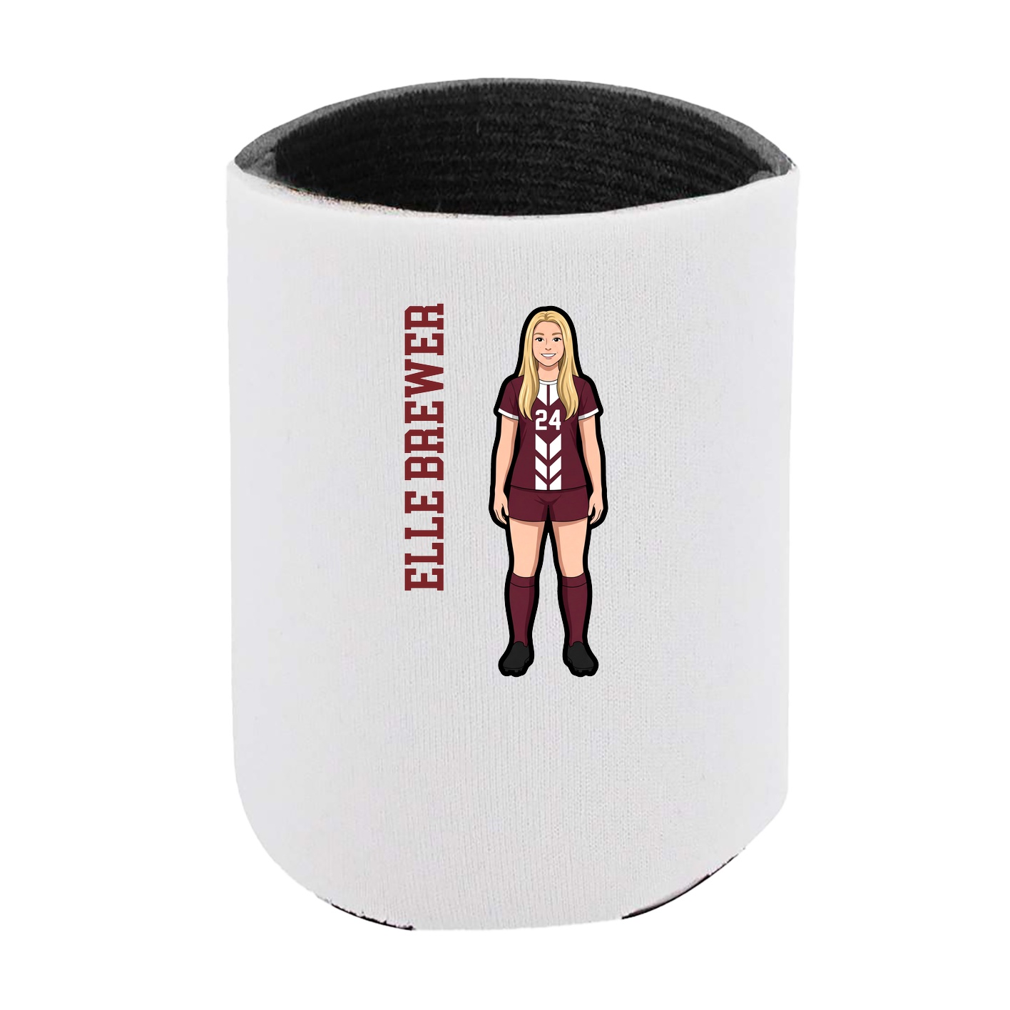 Can Holder — Name Vertical in White