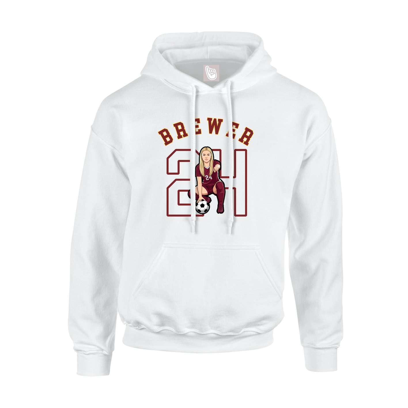 Youth Hoodie — Shirsey Arch in White