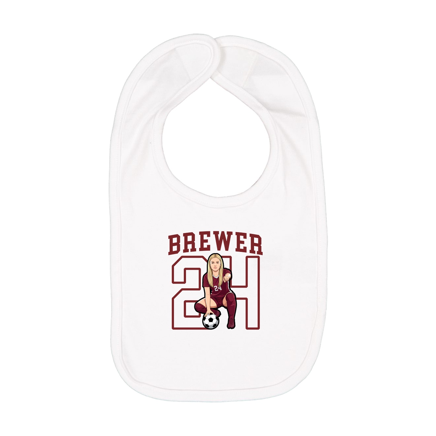 Infant Bib — Shirsey in White