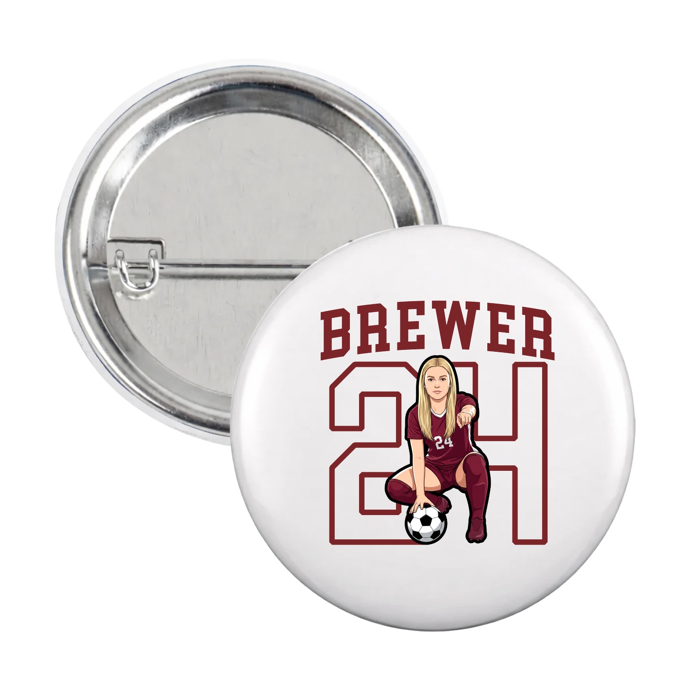 Game Day Button — Shirsey in White