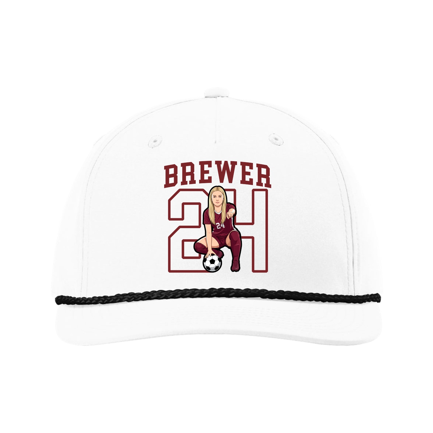 Five-Panel Classic Rope Cap — Shirsey in White