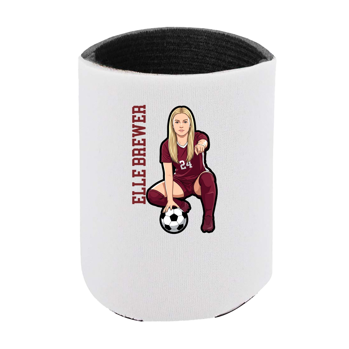 Can Holder — Name Vertical in White