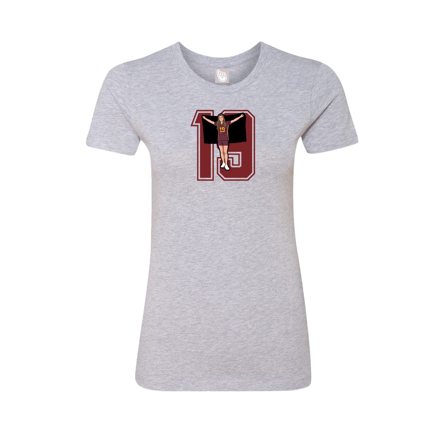 Womens Tee — Number in Grey