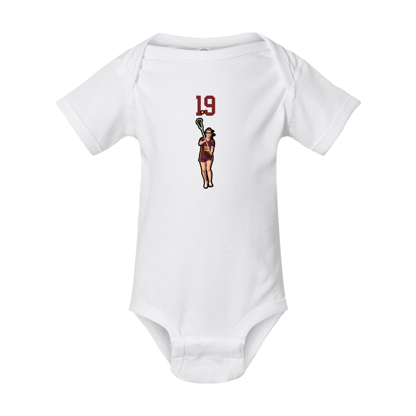 Baby Onesie — Number Top in White