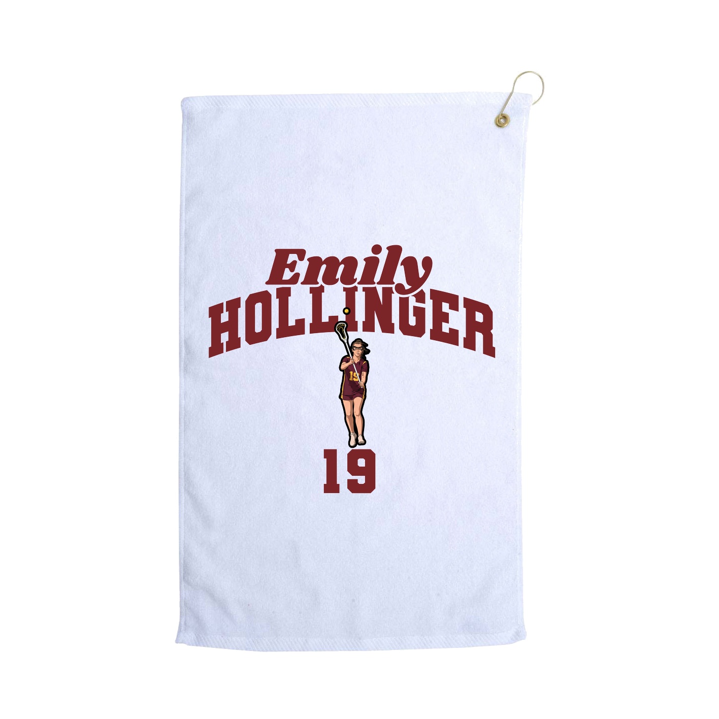 Golf Towel — Signature Arch in White