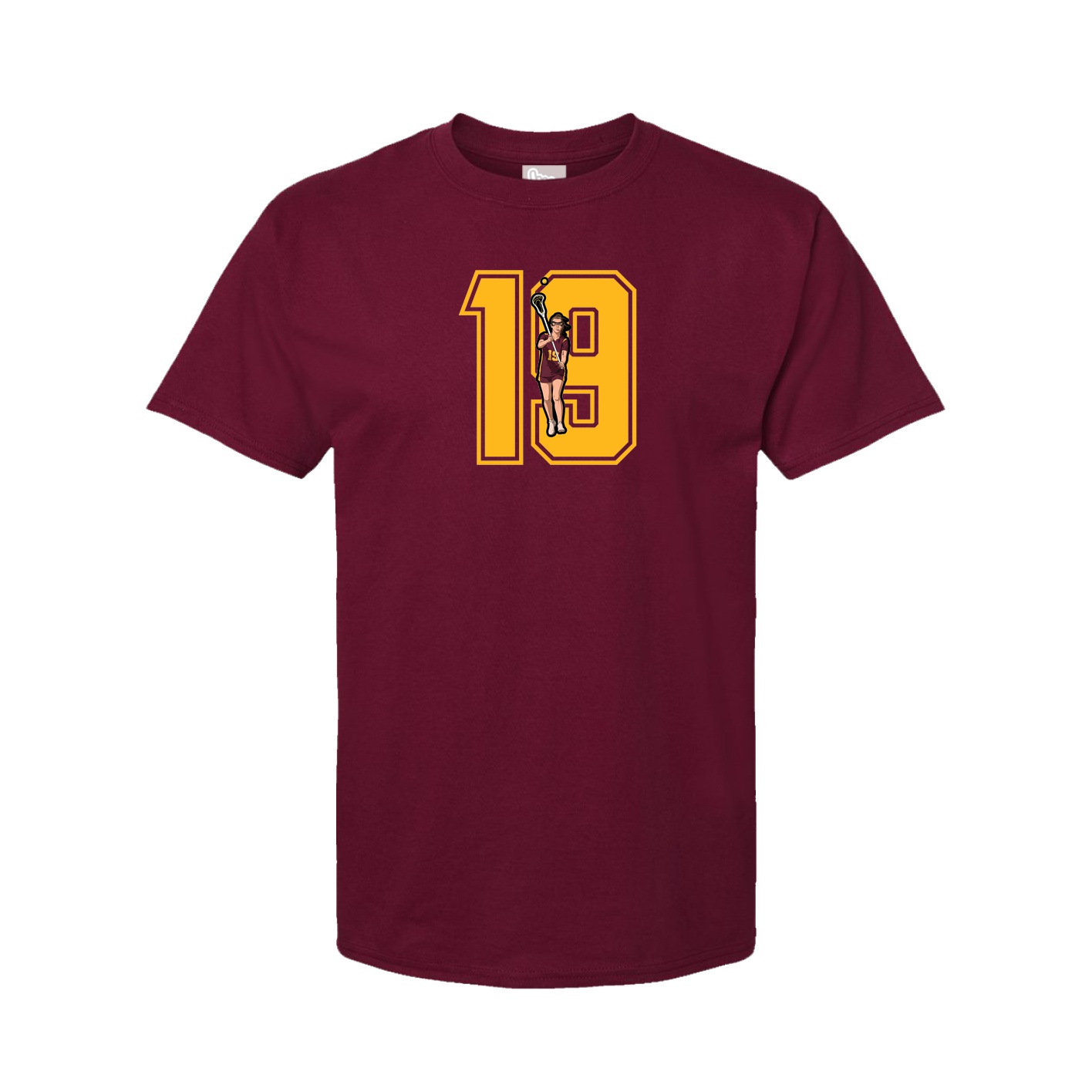 Youth Tee — Number in Cardinal