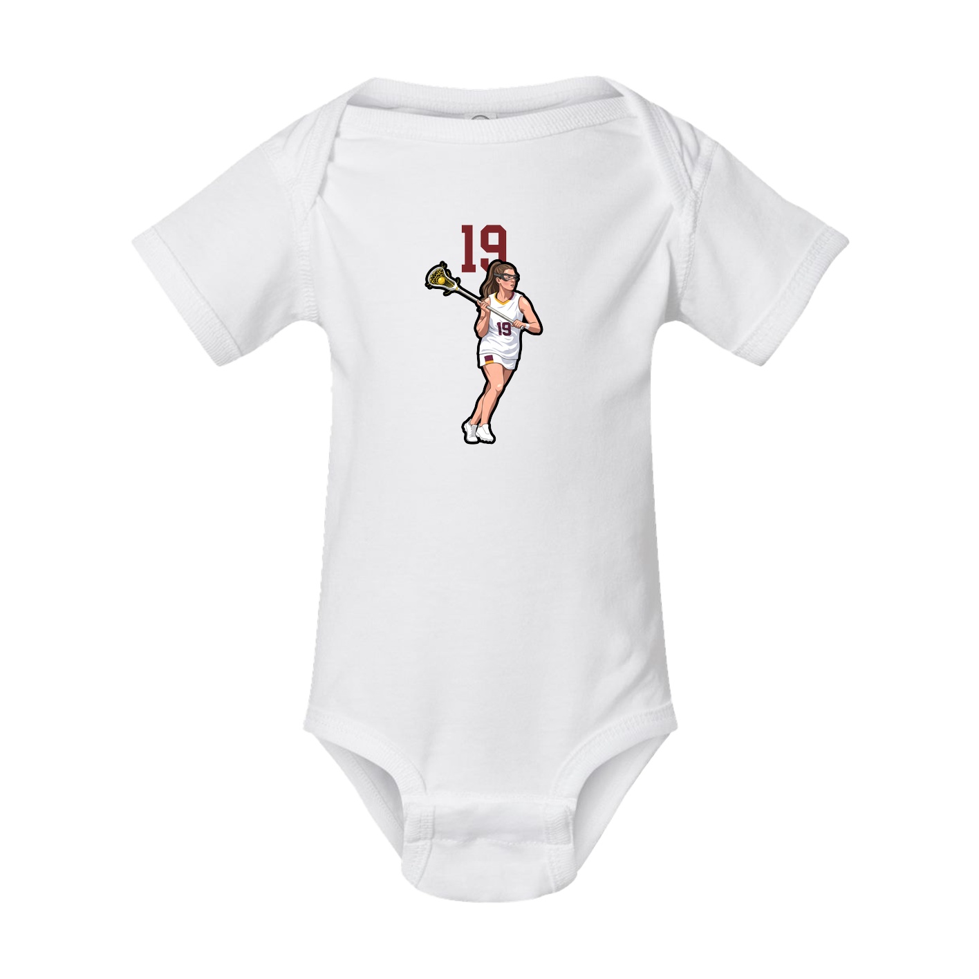 Baby Onesie — Number Top in White