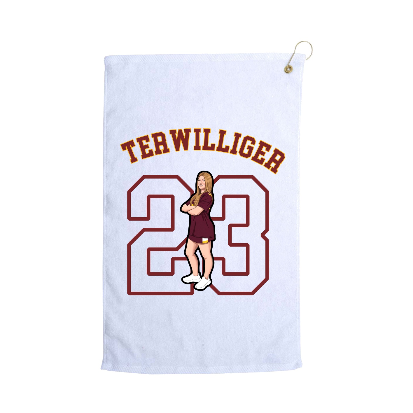 Golf Towel — Shirsey Arch in White
