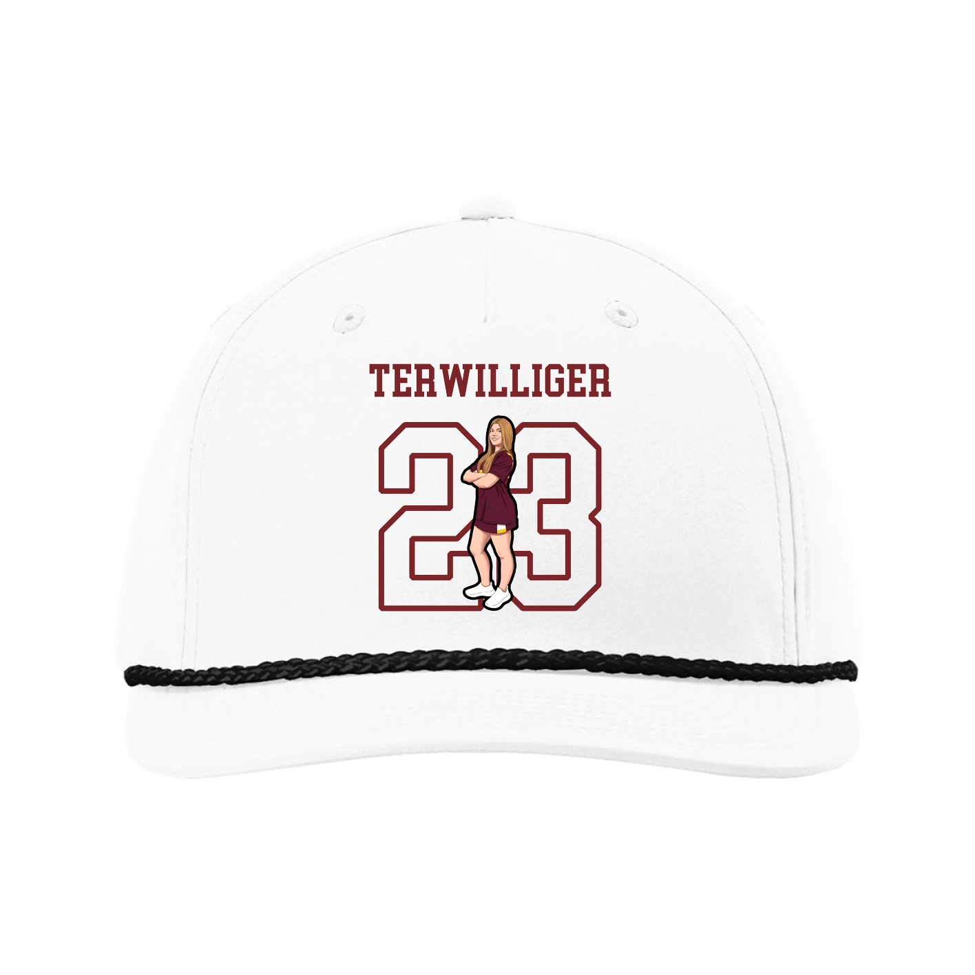 Five-Panel Classic Rope Cap — Shirsey in White