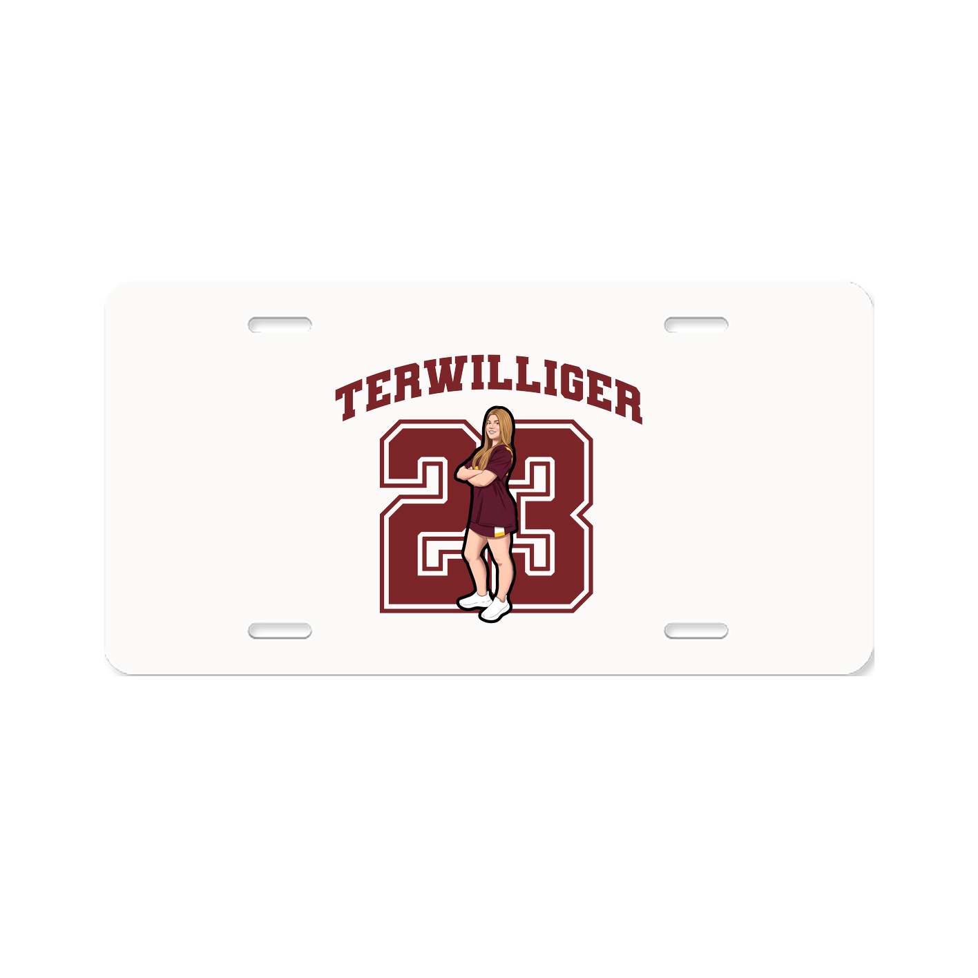 License Plate — Number in Classic