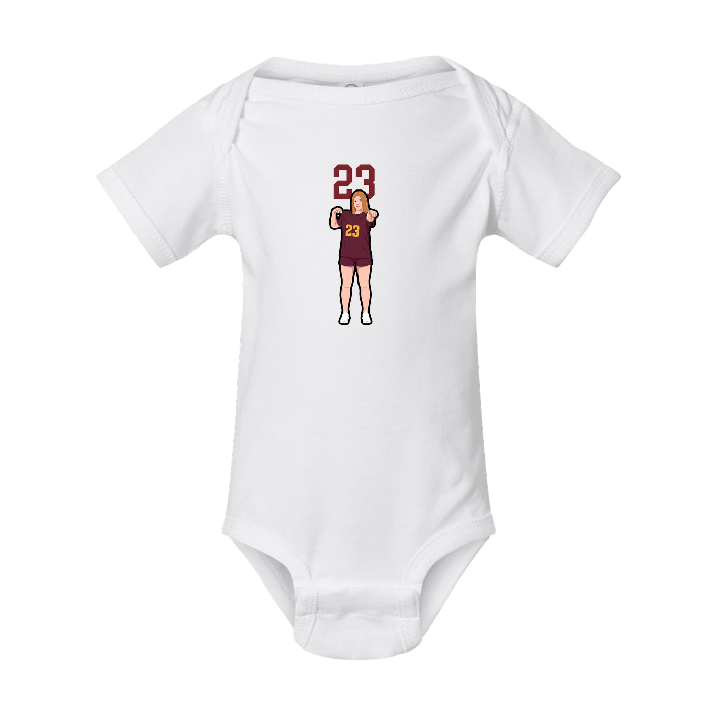 Baby Onesie — Number Top in White