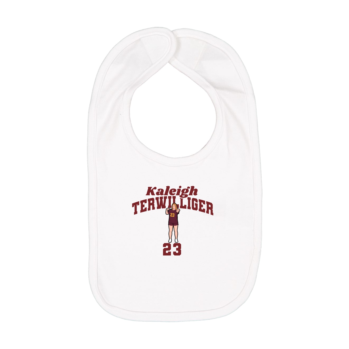 Infant Bib — Signature Arch in White