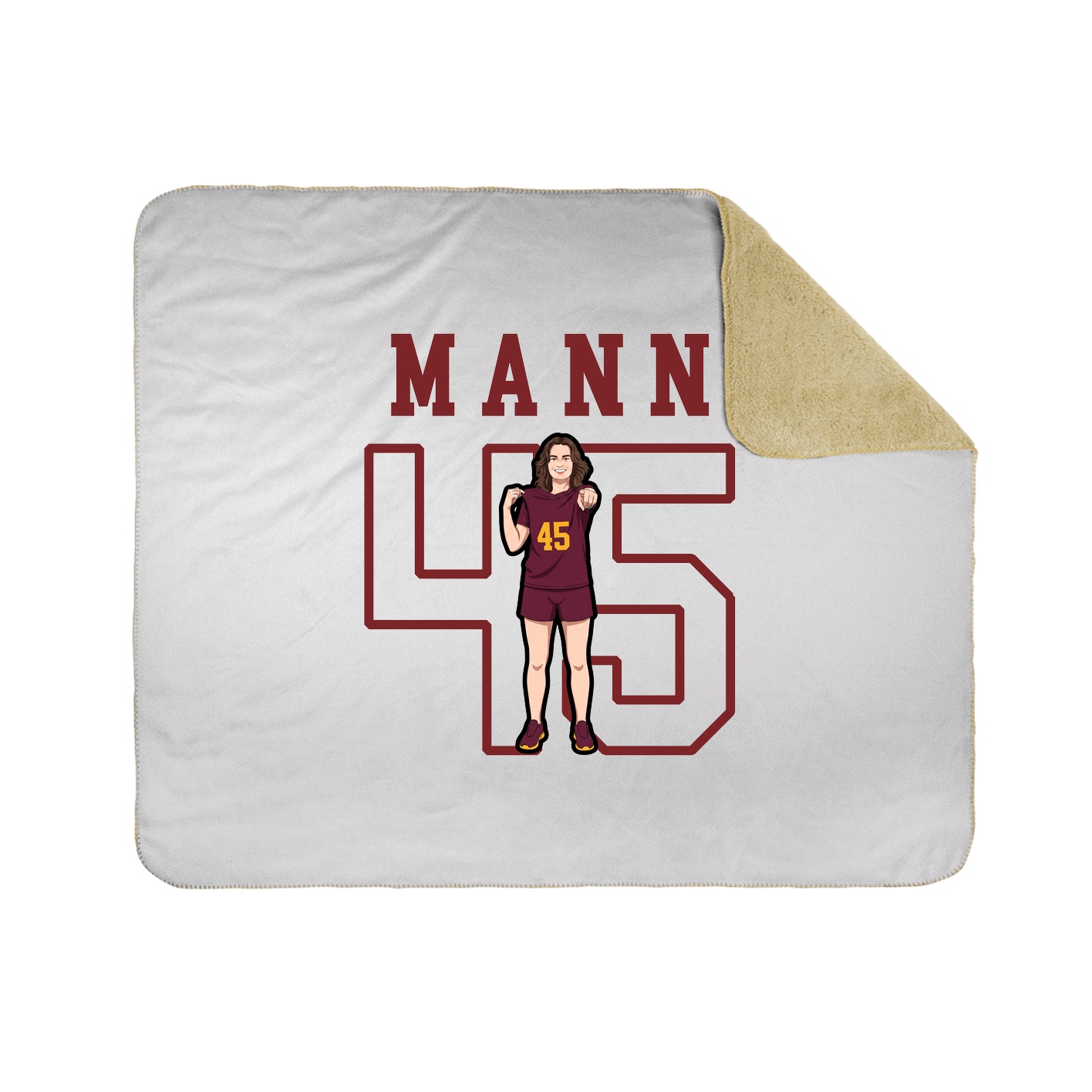 Throw Blanket — Shirsey in White