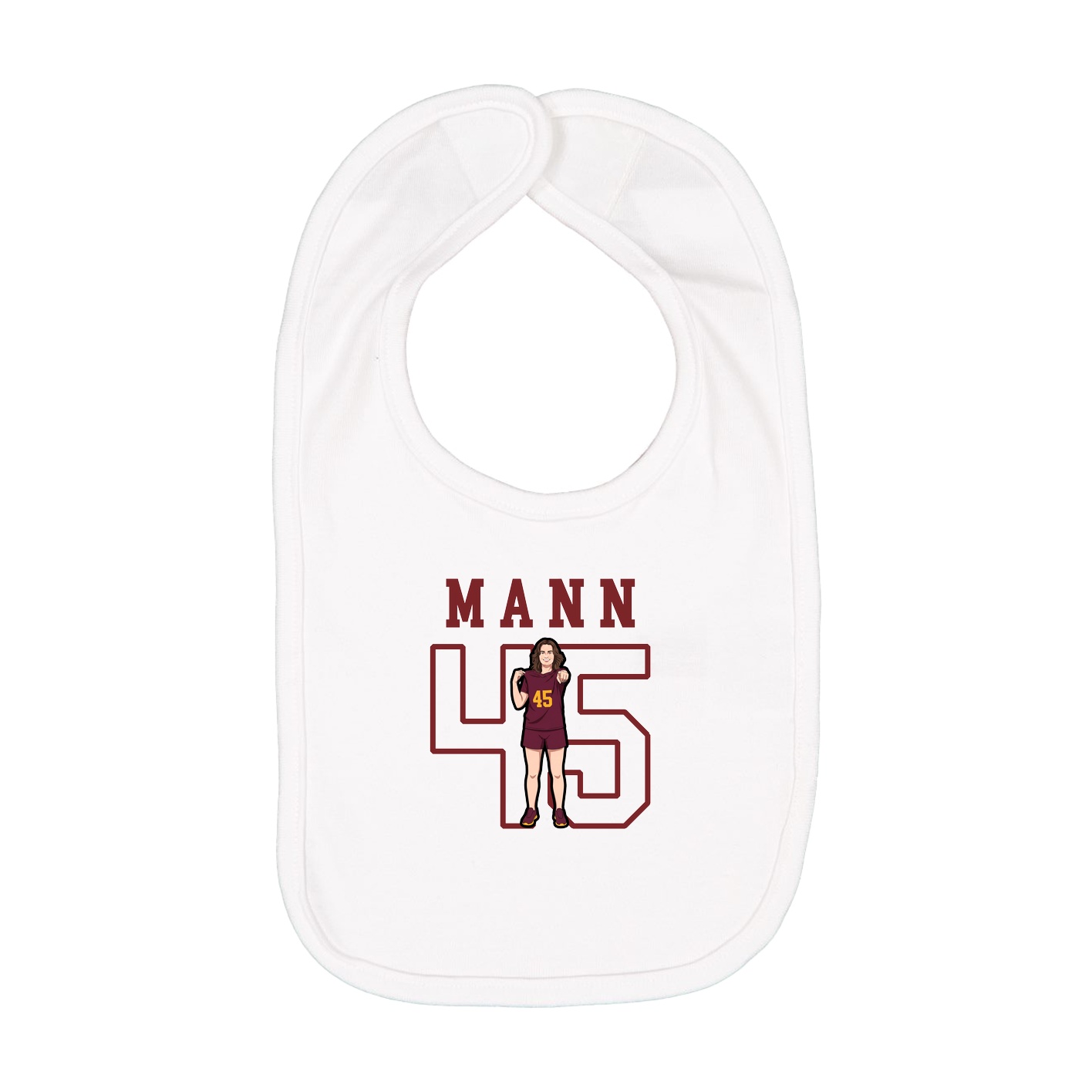 Infant Bib — Shirsey in White