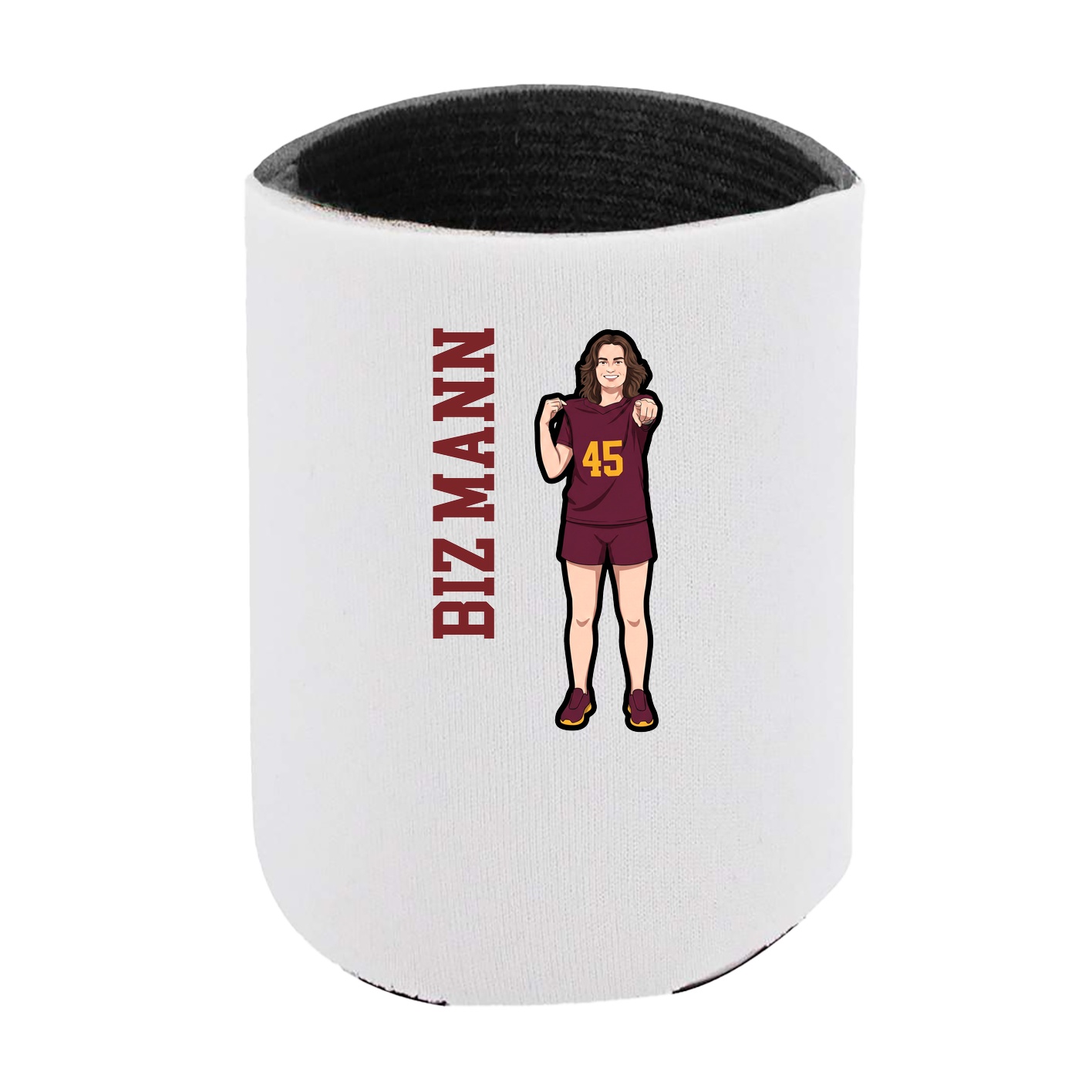 Can Holder — Name Vertical in White