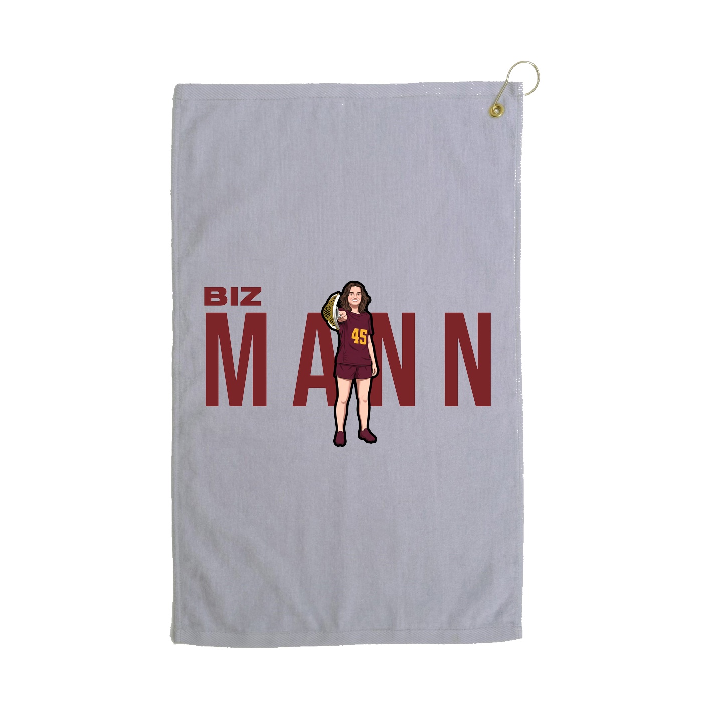 Golf Towel — Player Name in Grey