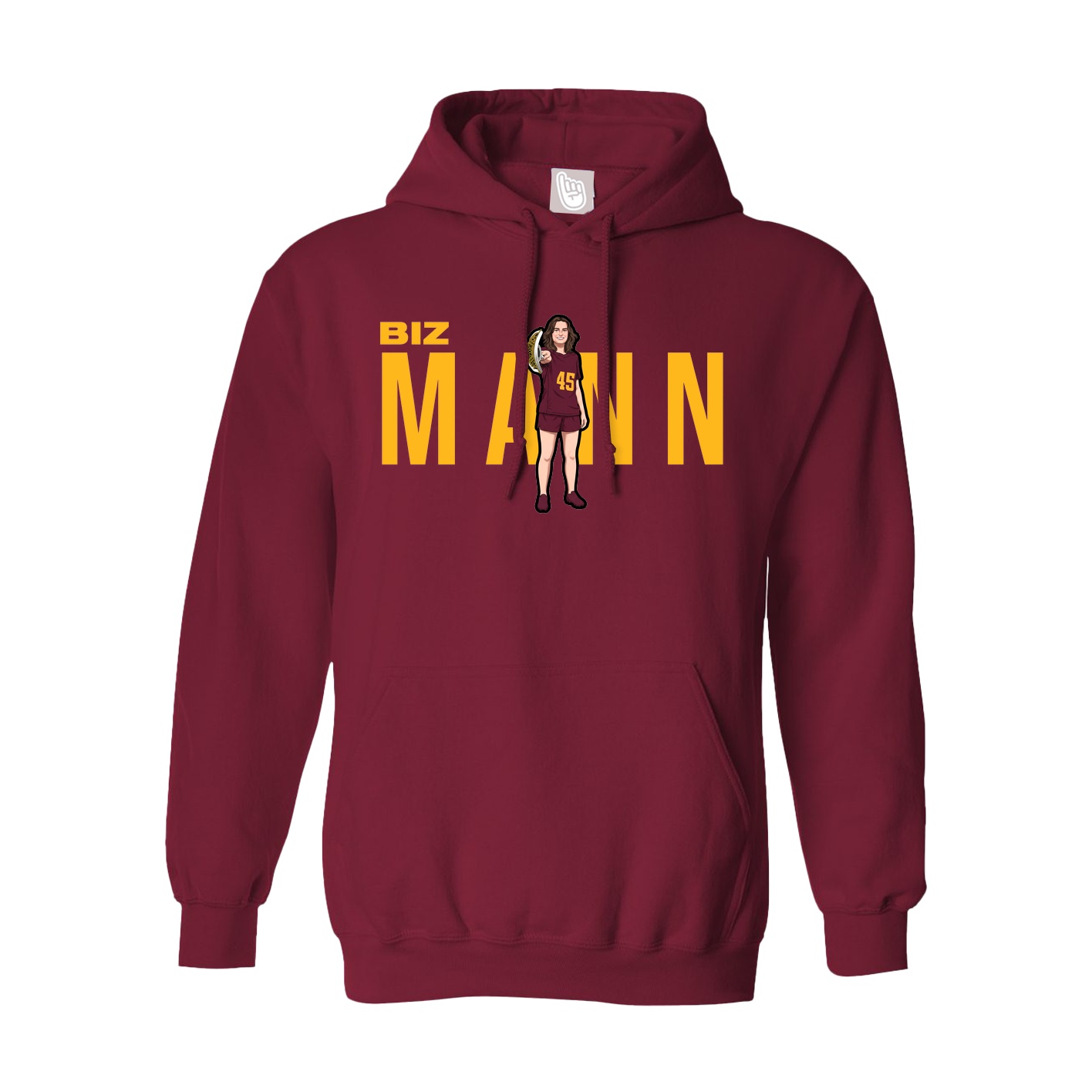 Hoodie — Player Name in Cardinal