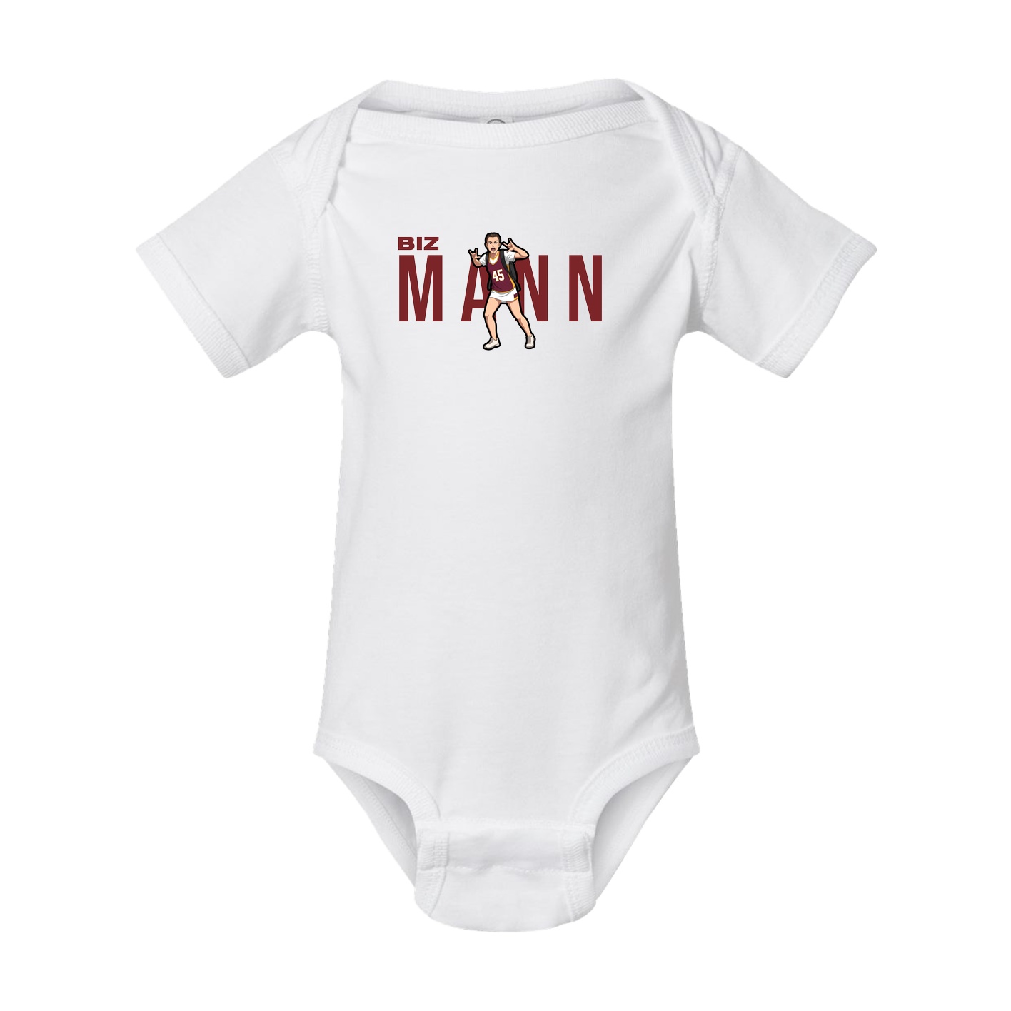 Baby Onesie — Player Name in White