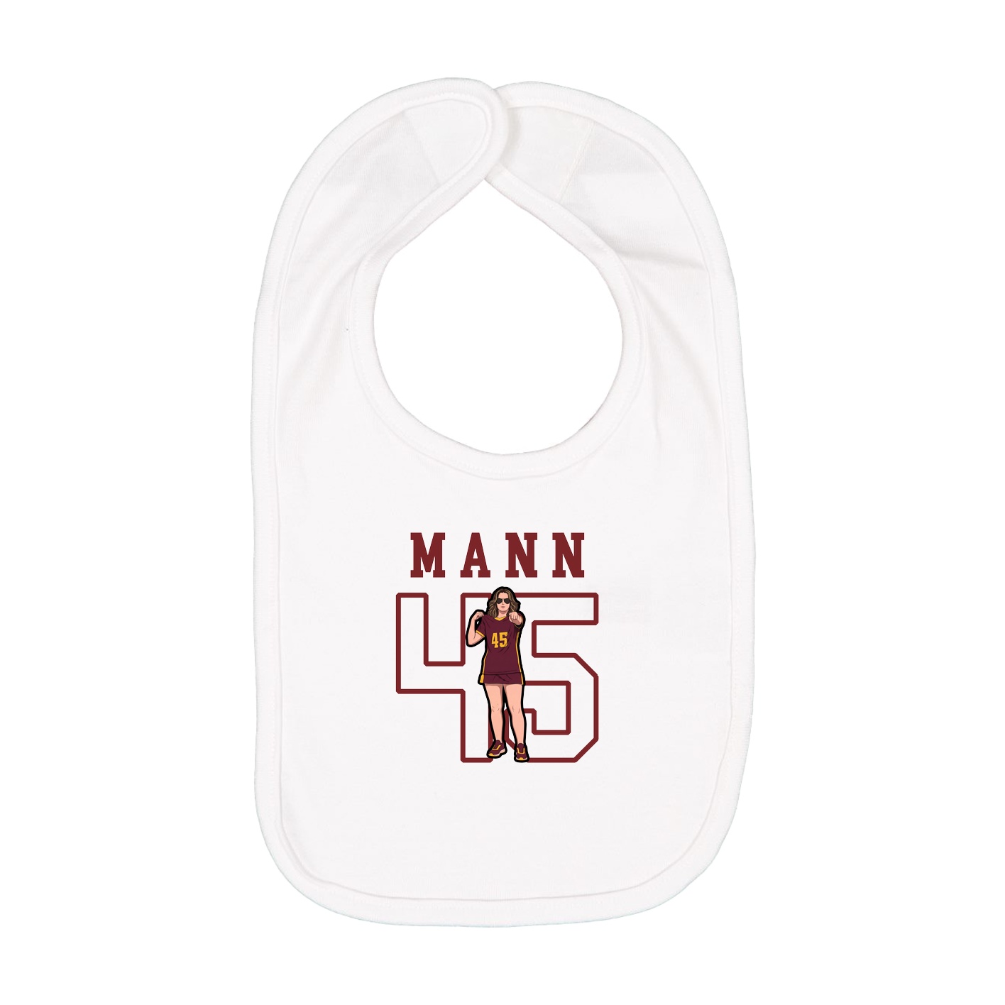Infant Bib — Shirsey in White