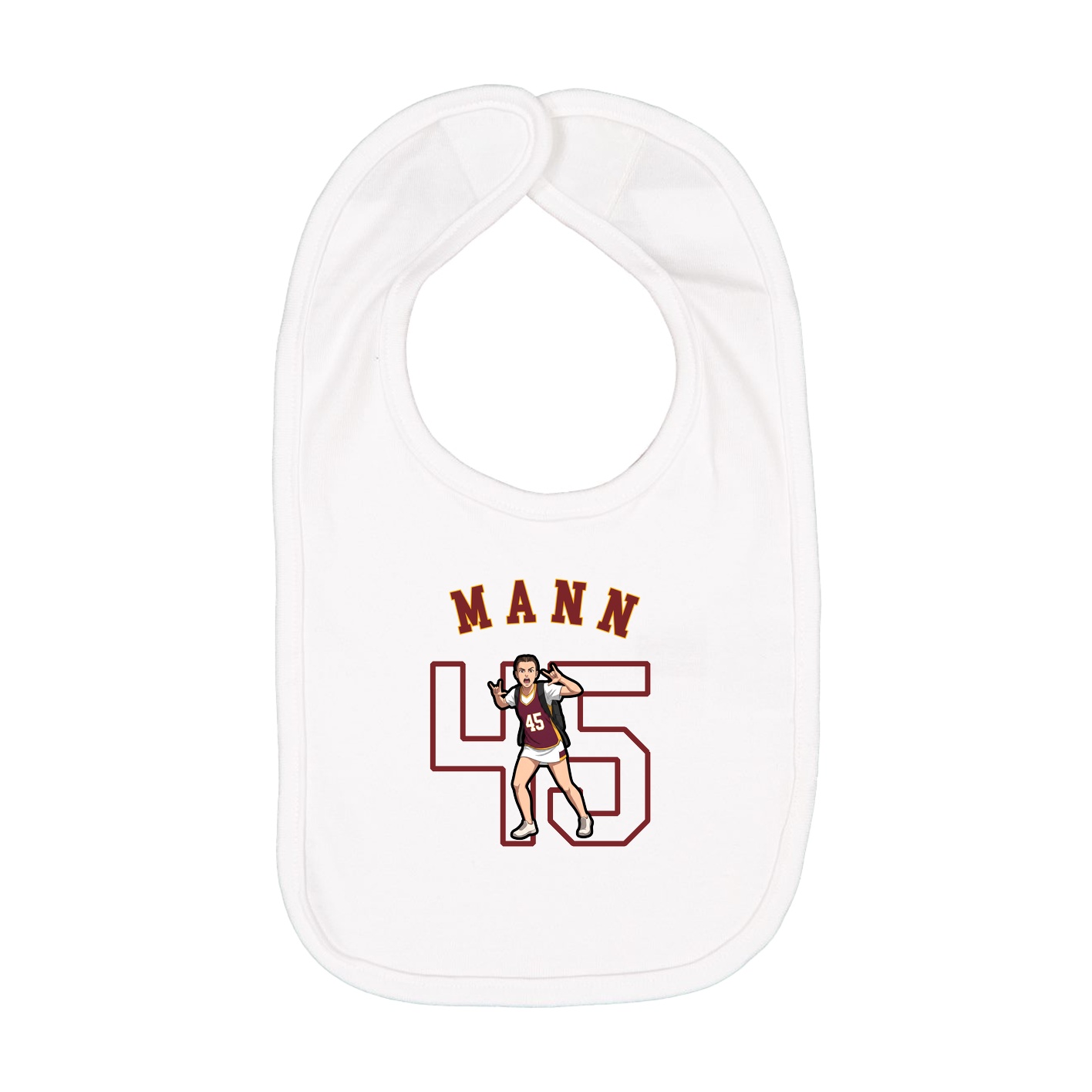 Infant Bib — Shirsey Arch in White