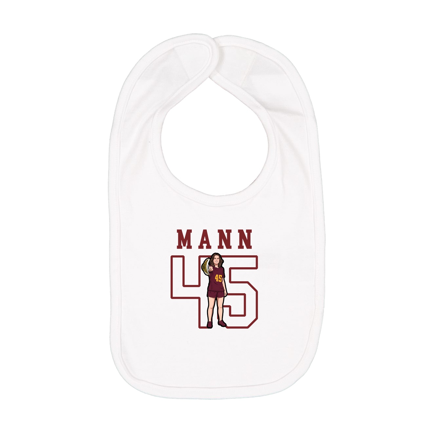 Infant Bib — Shirsey in White