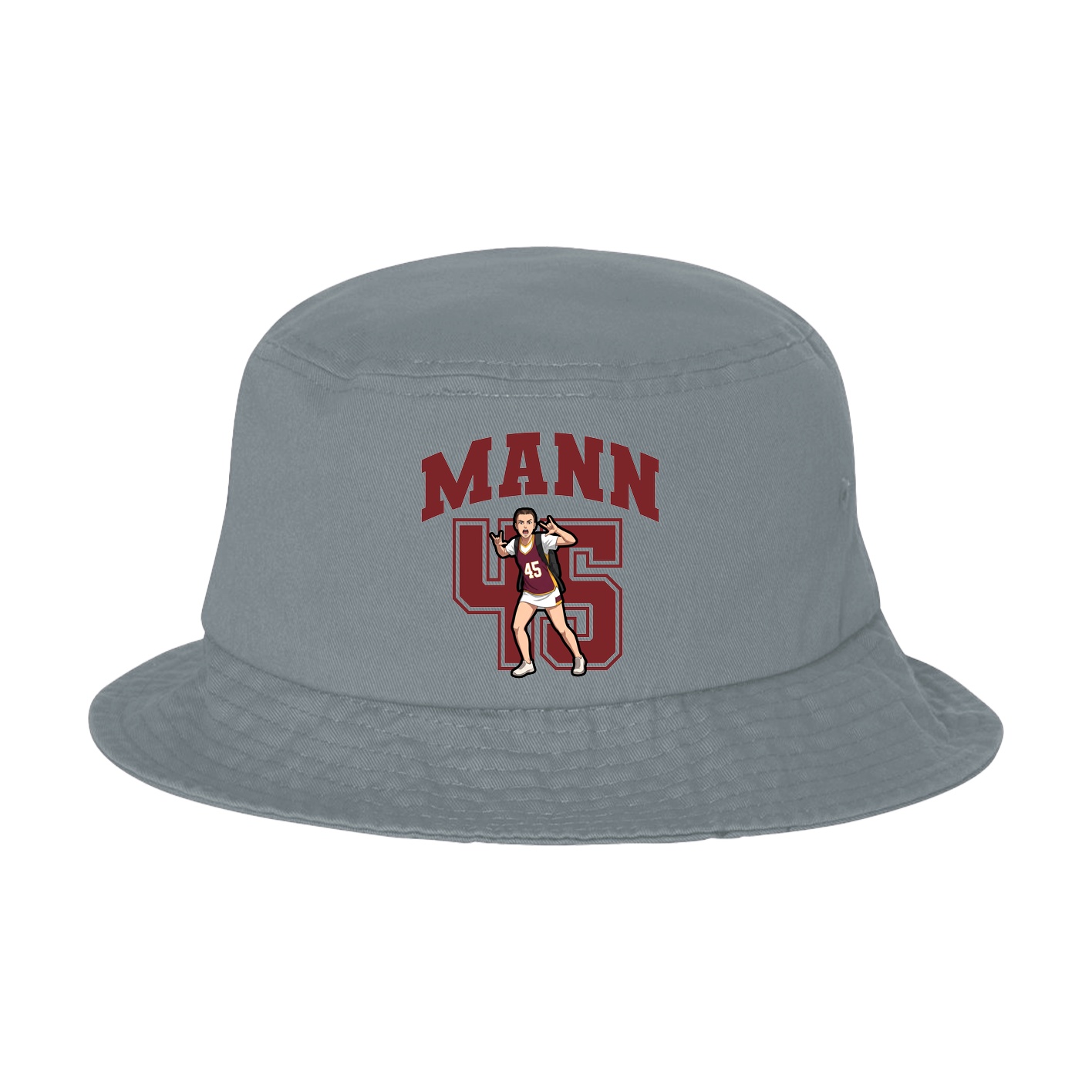 Bucket Cap — Number in Grey