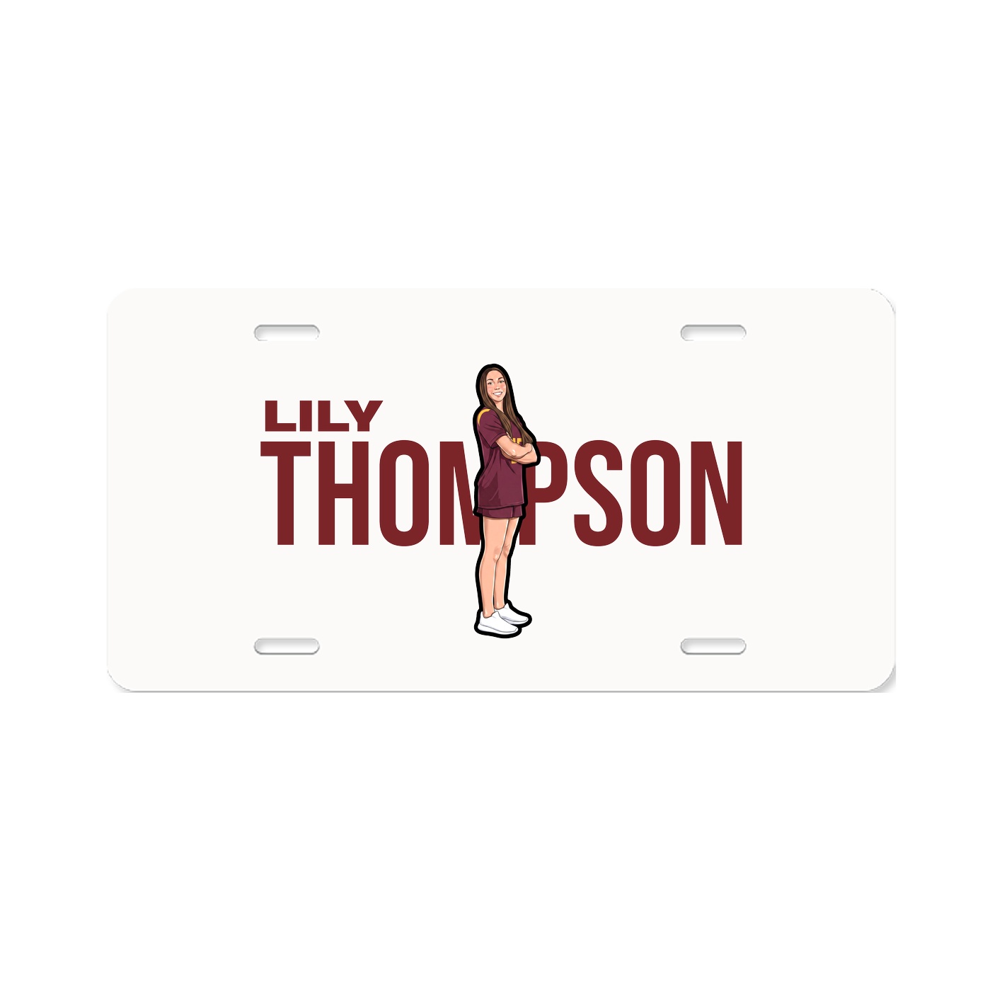 License Plate — Player Name in Classic