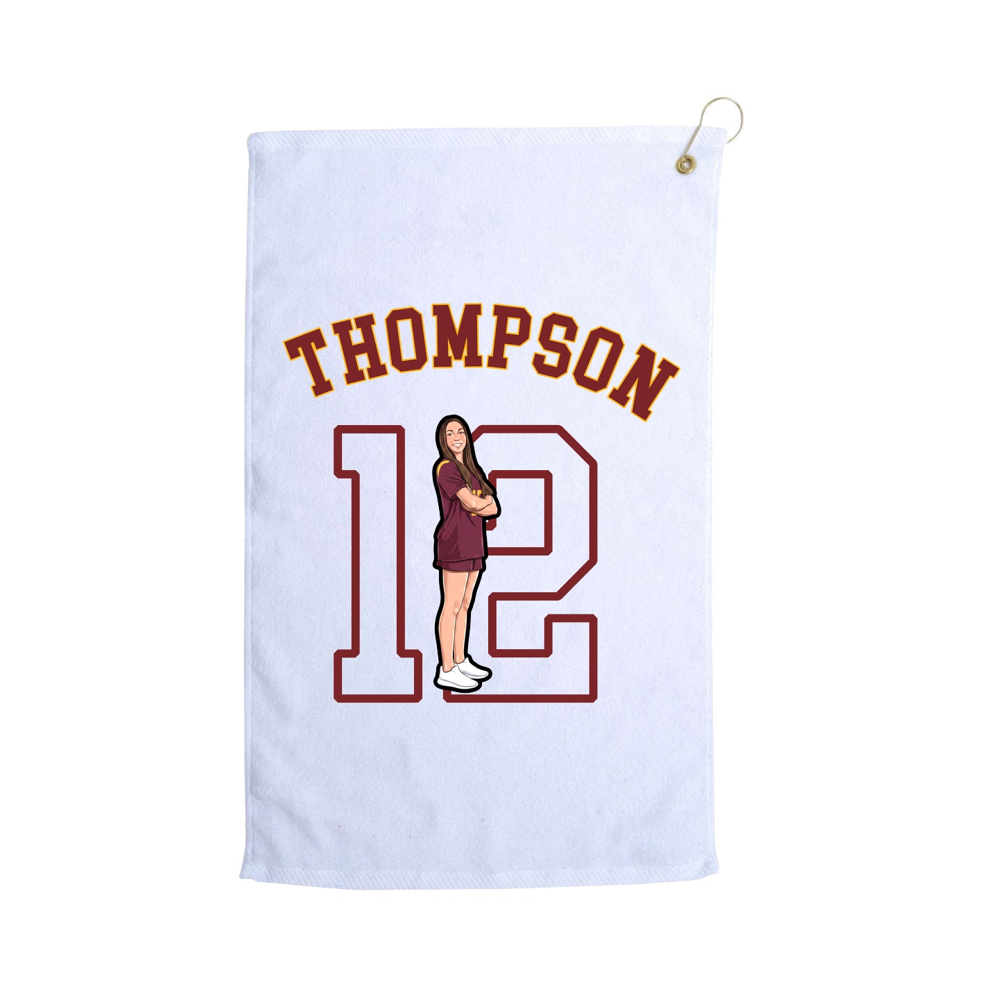 Golf Towel — Shirsey Arch in White