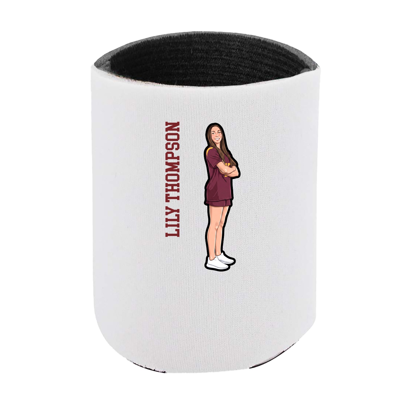 Can Holder — Name Vertical in White
