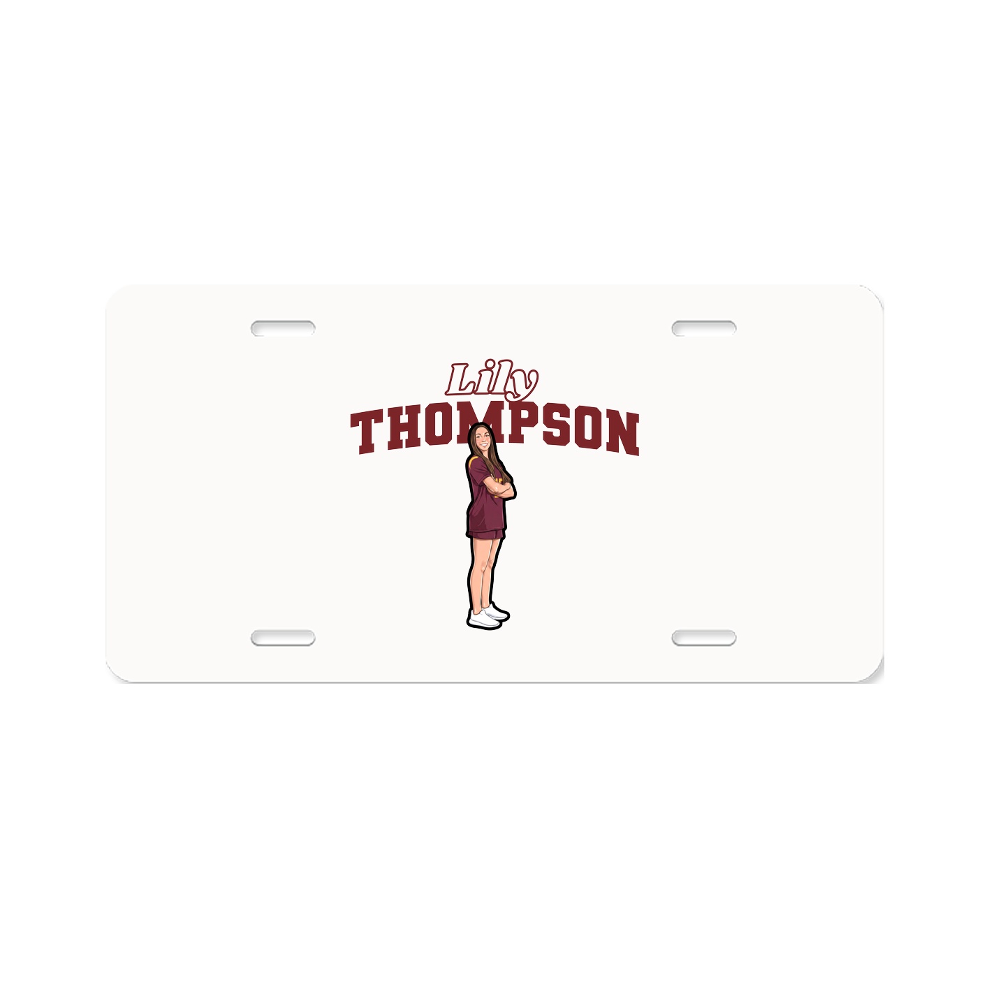 License Plate — Name Arch in Classic