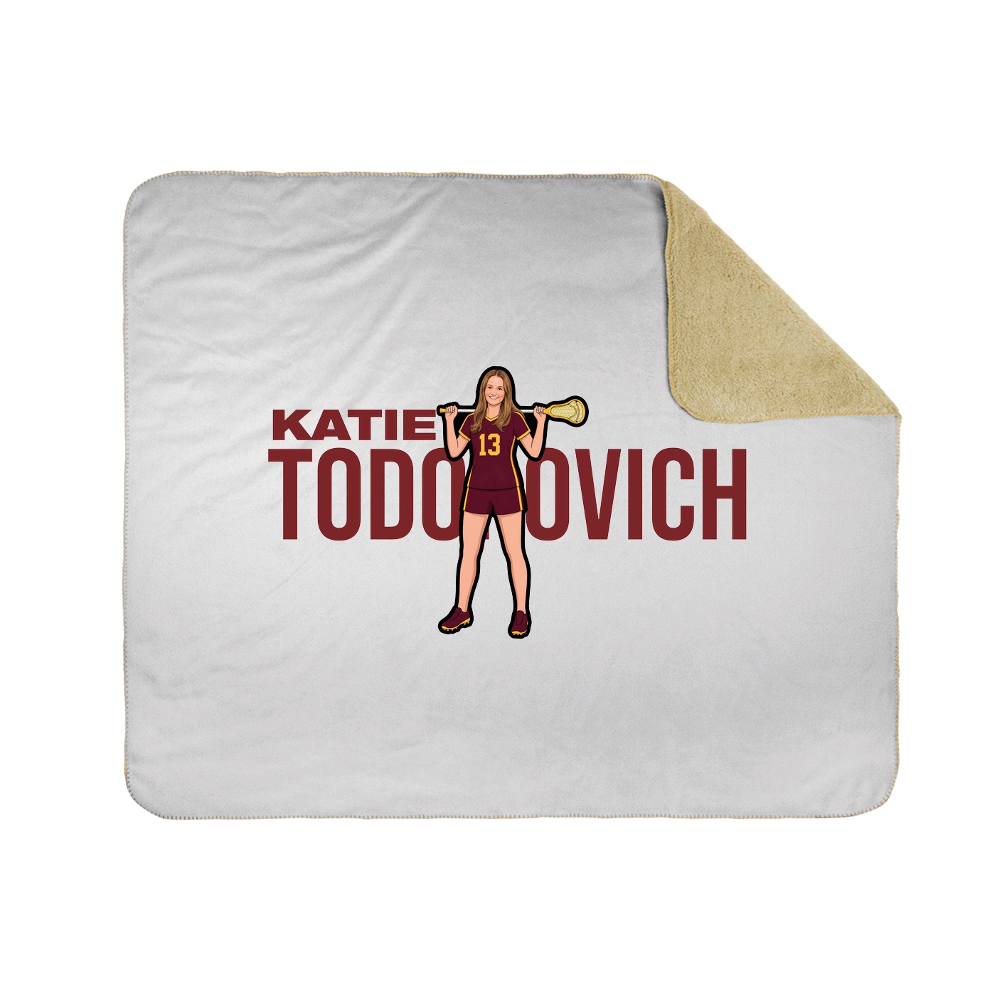 Throw Blanket — Player Name in White