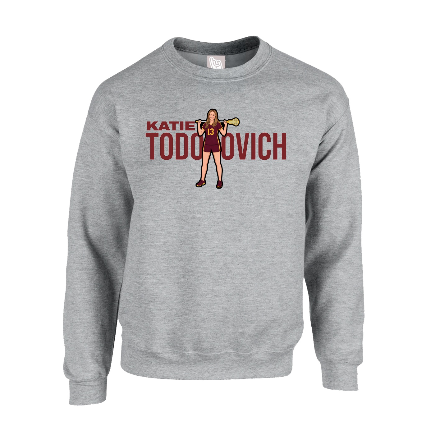 Fleece Crew — Player Name in Grey
