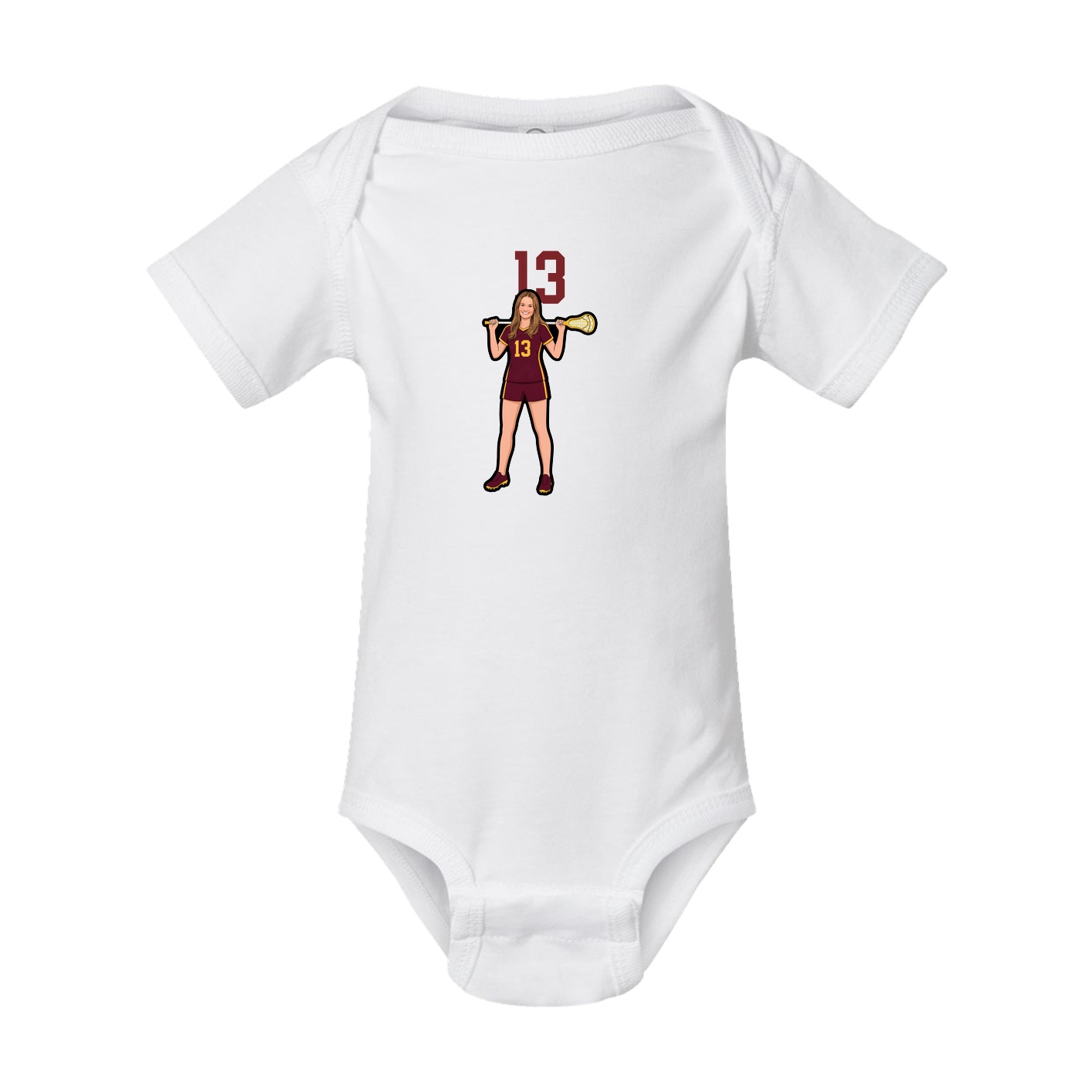 Baby Onesie — Number Top in White