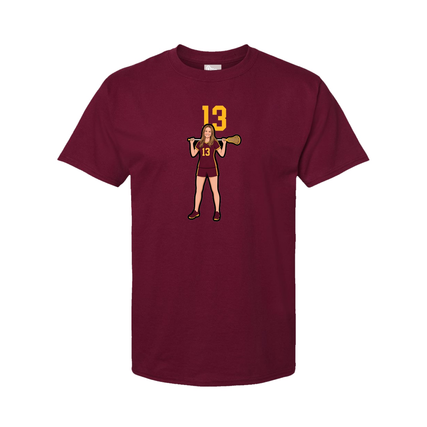 Tee — Number Top in Cardinal