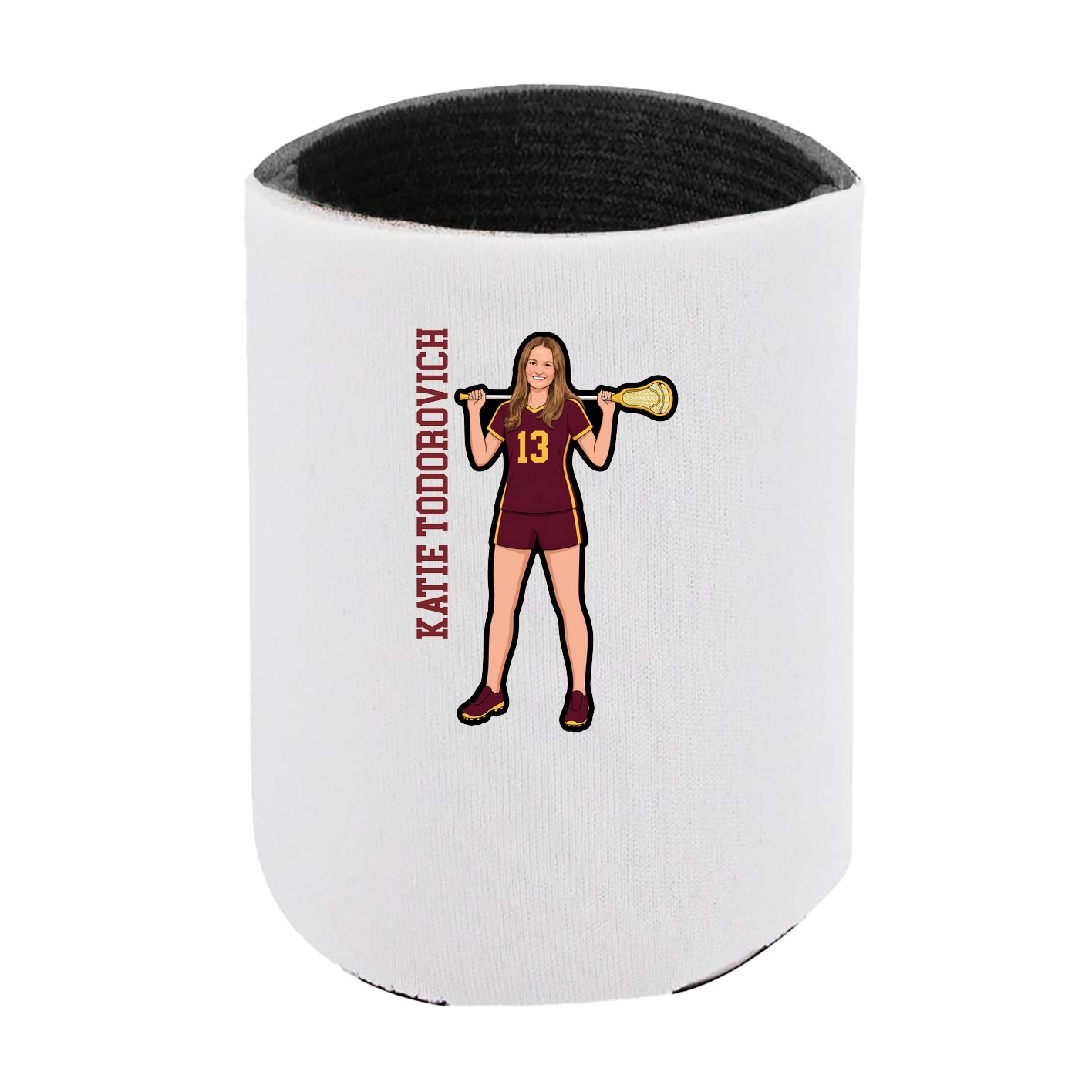 Can Holder — Name Vertical in White