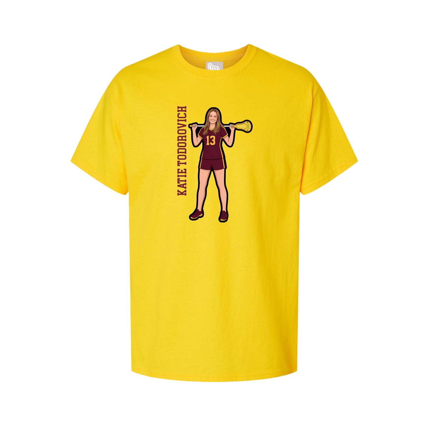 Tee — Name Vertical in Gold