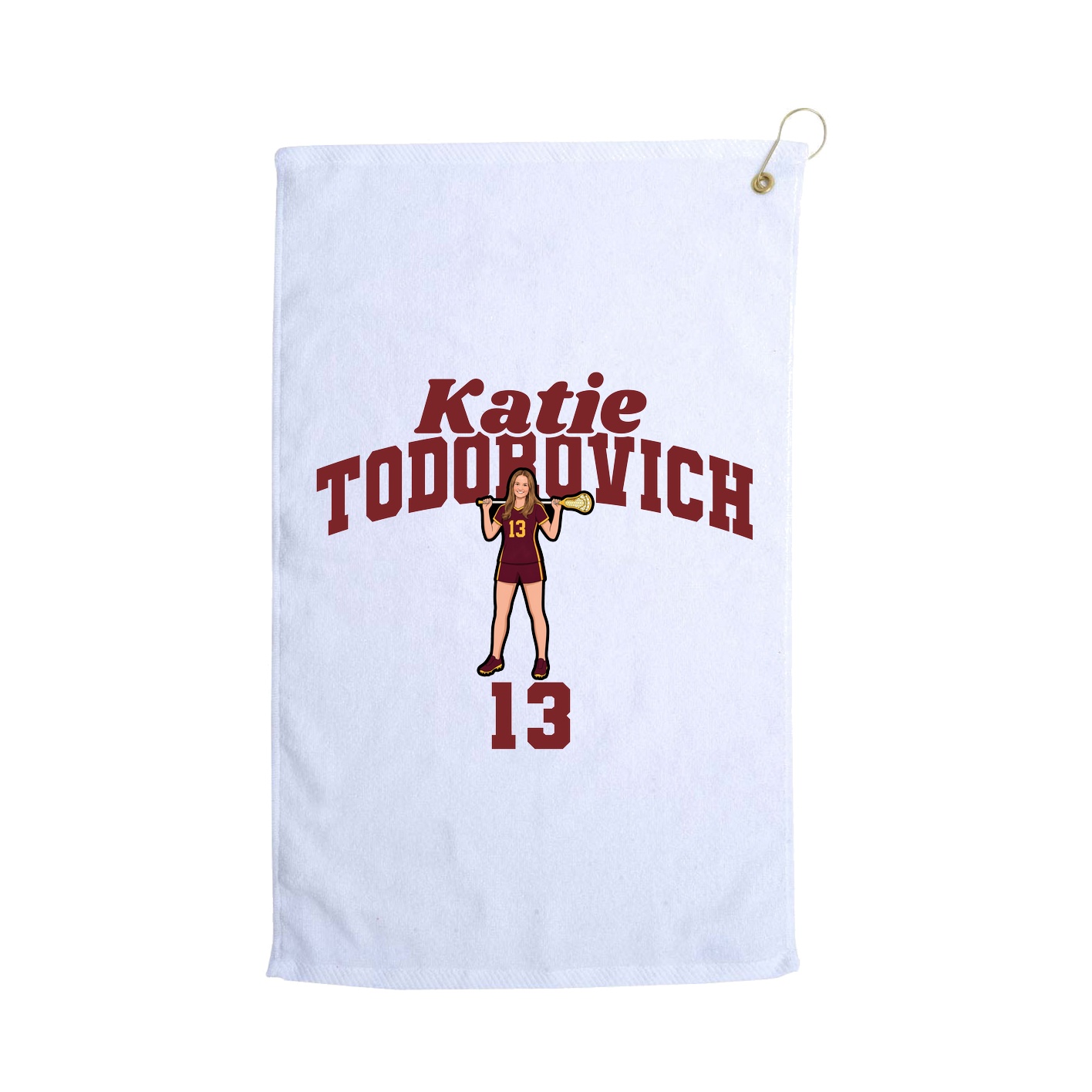Golf Towel — Signature Arch in White