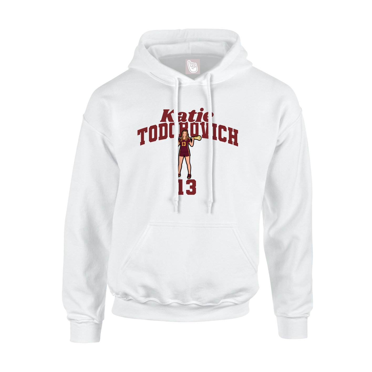 Youth Hoodie — Signature Arch in White