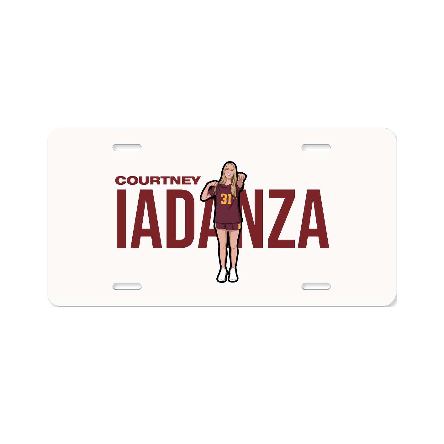 License Plate — Player Name in Classic